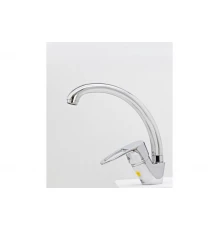 Смеситель для кухни с поворотным изливом из латуни Ganzer GZ10021 хром