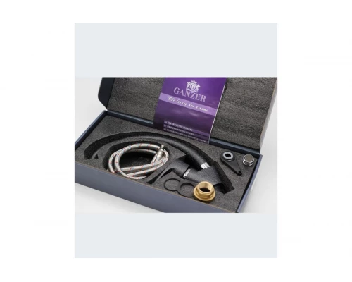 Смеситель для кухни с поворотным изливом из латуни Ganzer  GZ10021-C черный