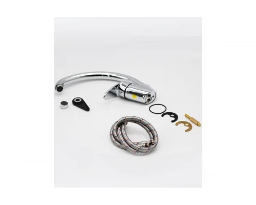 Смеситель для кухни из латуни с поворотным изливом GZ11023 цвет хром от бренда Ganzer