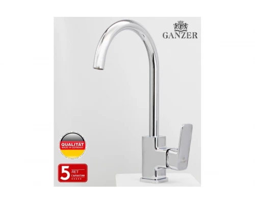 Смеситель для кухни из латуни с поворотным изливом Ganzer GZ12022 цветом хром