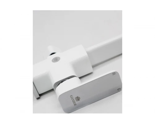 Cмеситель для кухни из латуни с поворотным изливом под фильтр Ganzer GZ12025-F цвет белый