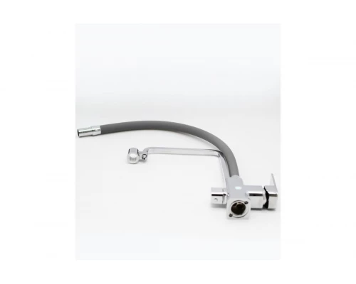 Смеситель для кухни из латуни с гибким изливом под фильтр GZ12026-H цвет серый/хром от бренда Ganzer