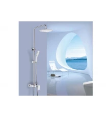 Душевая система из латуни с тропическим душам Ganzer GZ12062-F белый/хром