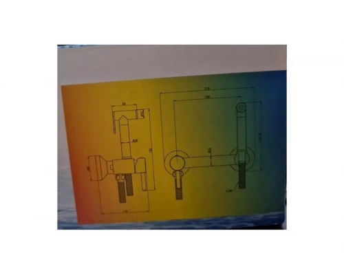 12202-D Смеситель для гиг. душа (БРОНЗА) GANZER