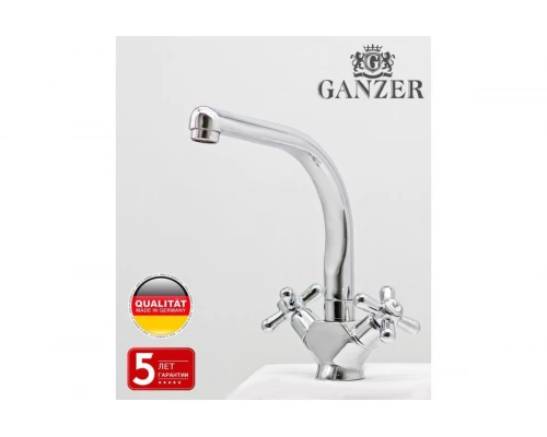 13011 Смеситель двухвентельный для кухни "GANZER"  (10/1шт)