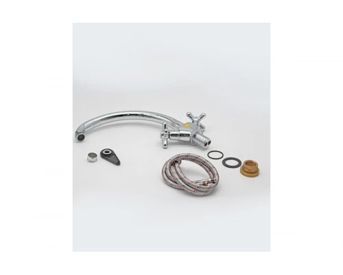 Смеситель для кухни двух вентильный из латуни GZ13021 цветом хром от бренда Ganzer