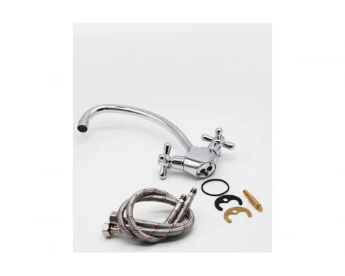 13022 Смеситель двухвентельный для кухни "GANZER"  (10/1шт)