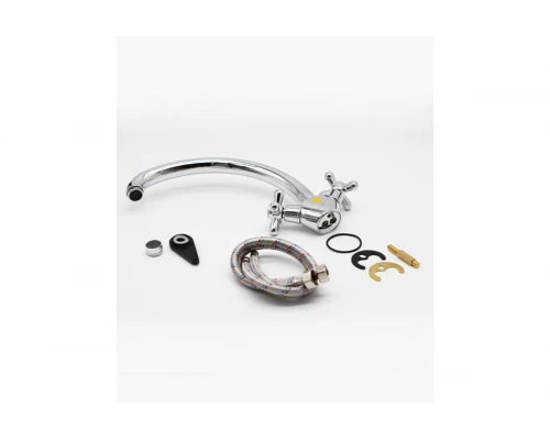 Смеситель для кухни из латуни двух вентильный GZ13023 цвет хром от бренда Ganzer