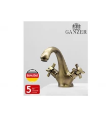 15011-D Смеситель для умывальника (БРОНЗА) "GANZER