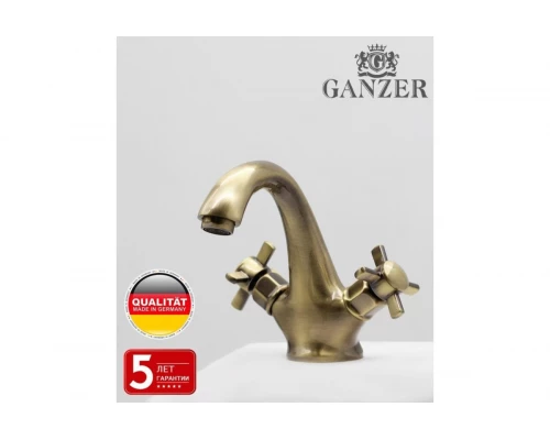15011-D Смеситель для умывальника (БРОНЗА) "GANZER