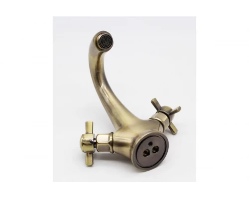 15011-D Смеситель для умывальника (БРОНЗА) "GANZER