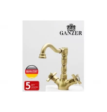 Смеситель для раковины из латуни Ganzer GZ15013-D с поворотным изливом