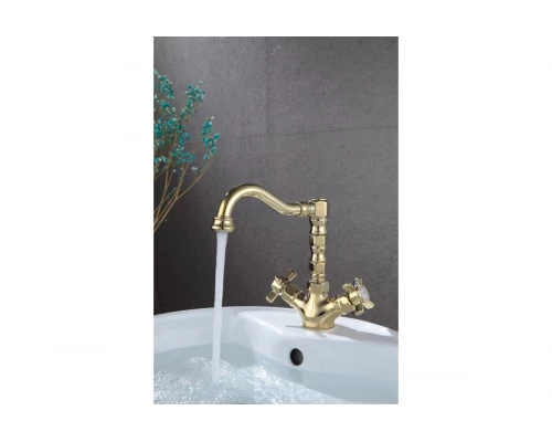 Смеситель для раковины из латуни Ganzer GZ15013-E с поворотным изливом