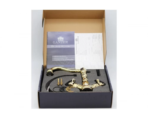 Смеситель для раковины из латуни Ganzer GZ15013-E с поворотным изливом