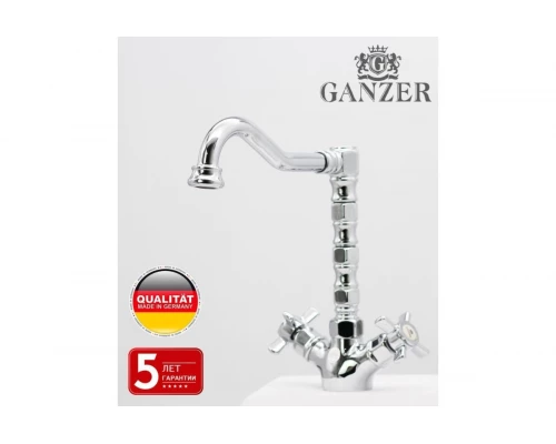 Cмеситель для кухни из латуни с поворотным изливом  в стиле ретро Ganzer GZ15022