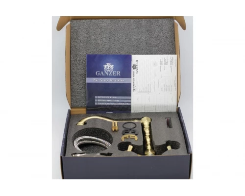 Cмеситель для кухни из латуни с поворотным изливом в стиле ретро Ganzer GZ15022-D