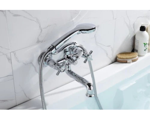 15031 Смеситель двухвент для ванны короткий  GANZER (6/1шт)