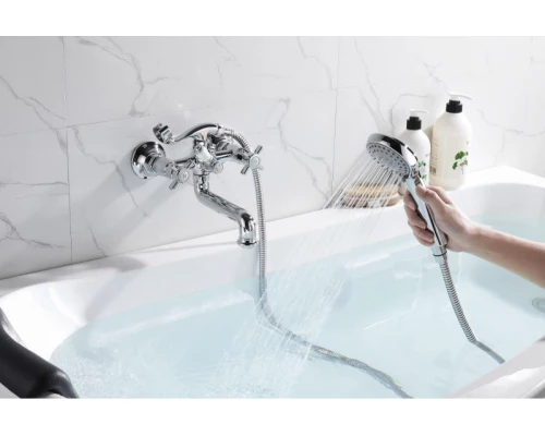 15031 Смеситель двухвент для ванны короткий  GANZER (6/1шт)