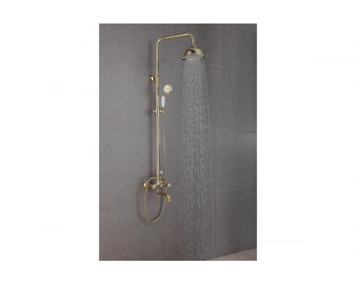 Душевая система с тропическим душем из латуни, двухвентильный Ganzer GZ15061-E золото