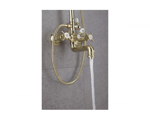 Душевая система с тропическим душем из латуни, двухвентильный Ganzer GZ15061-E золото