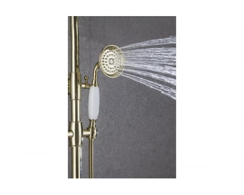 Душевая система с тропическим душем из латуни, двухвентильный Ganzer GZ15061-E золото