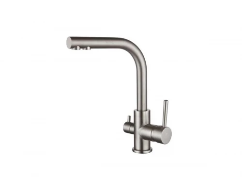 Смеситель для кухни с подключением под фильтр Ganzer  GZ16025-G сатин