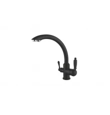 Смеситель для кухни из латуни с подключением к фильтру Ganzer GZ16031-Cчерный