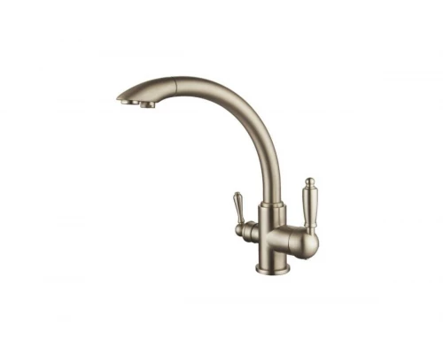 Смеситель для кухни из латуни с подключением к фильтру Ganzer GZ16031-D бронзовый