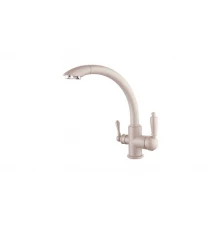 Смеситель для кухни из латуни с подключением к фильтру 2 в 1 Ganzer GZ16031M светло-бежевый