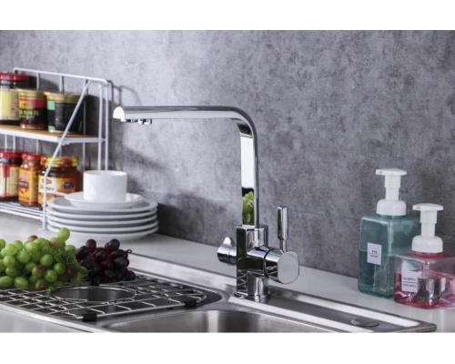 Смеситель для кухни с подключением под фильтр Ganzer GZ16034  хром