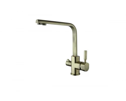 Смеситель для кухни с подключением под фильтр Ganzer GZ16034-D бронза