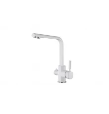 Смеситель для кухни с подключением под фильтр Ganzer GZ16034-F белый