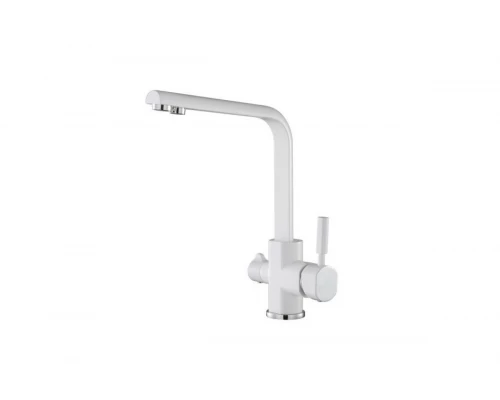 Смеситель для кухни с подключением под фильтр Ganzer GZ16034-F белый