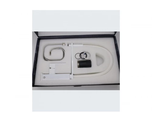 16037-F Смеситель для кухни с гибким изливом (БЕЛЫЙ)  GANZER