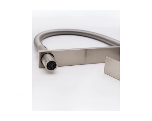 16037-G Смеситель для кухни с пруж. изливом (САТИН)  GANZER