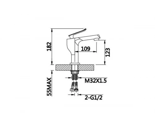 Смеситель однорычажный для умывальника Ganzer GZ20011 хром
