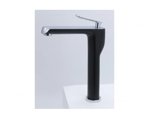 Высокий смеситель для раковины-чаши из латуни Ganzer GZ20012-C черный