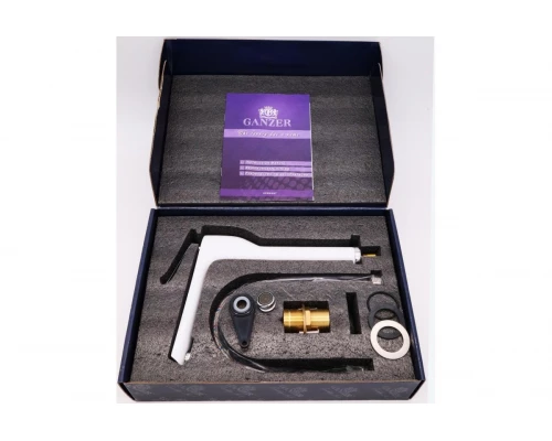 Высокий смеситель для раковины-чаши Ganzer  GZ20012-F белый