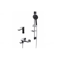 Душевой комплект для ванной комнаты из смесителя для ванны, смеситель для раковины, душевая стойка GZ21037-C от бренда Ganzer