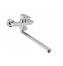 Смеситель для ванны и душа из латуни с лейкой и шлангом Ganzer GZ21041-F белый/хром