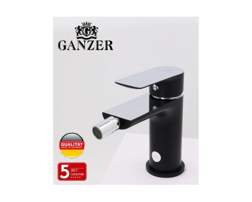 Смеситель Ganzer для биде из латуни GZ21051-C черный/хром