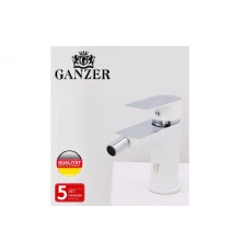 Смеситель Ganzer для биде из латуни GZ21051-F белый/хром