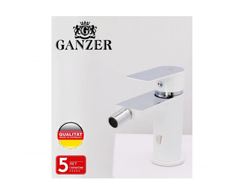 Смеситель Ganzer для биде из латуни GZ21051-F белый/хром