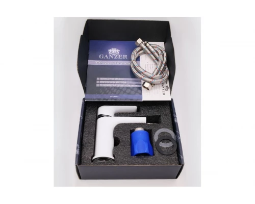 Смеситель Ganzer для биде из латуни GZ21051-F белый/хром