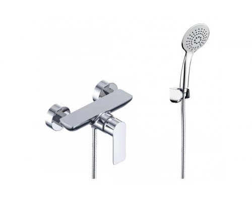 Смеситель для ванны и душа с лейкой и шлангом из латуни Ganzer GZ21052  хром