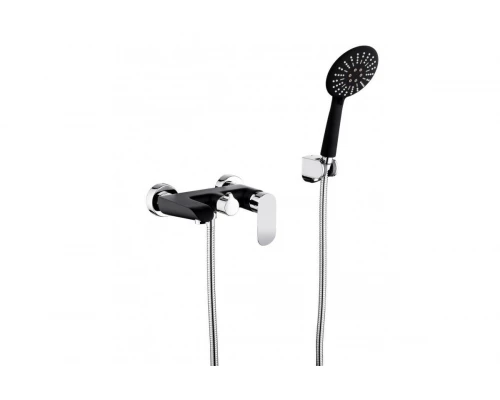 Смеситель для ванны и душа с лейкой и шлангом GZ22032-C от бренда Ganzer цвет черный/хром