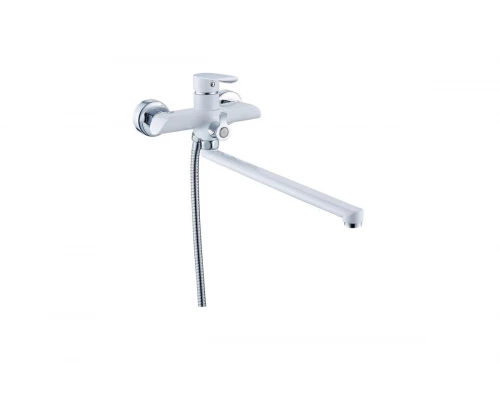 22041-F Смеситель од. для ванны (БЕЛЫЙ) "GANZER"