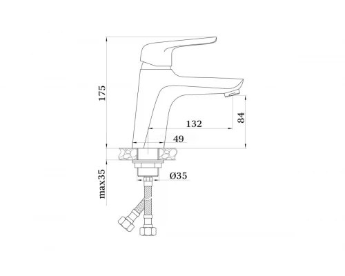 Смеситель для умывальника Ganzer GZ24011-C черный