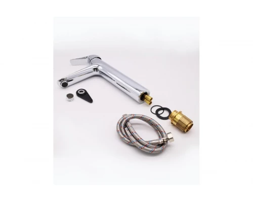 Смеситель для раковины с высоким литым изливом из латуни Ganzer GZ24012 хром