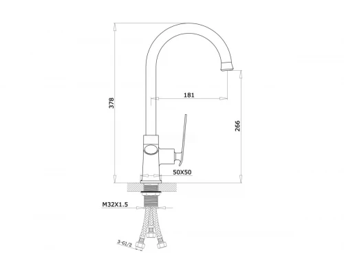 Смеситель для кухни с фильтром Ganzer  GZ26025-F белый